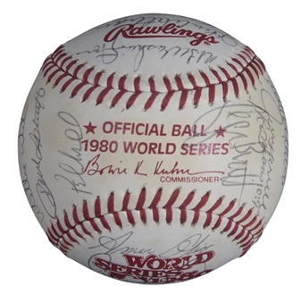 1980 American League Champion Kansas City Royals Team Signed World Series Kuhn Baseball With 23 Signatures Including Brett (JSA)